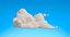 Lowpoly clouds Mega Pack model
