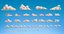 Lowpoly clouds Mega Pack model