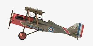 3D royal aircraft se5a fighter model