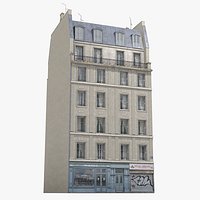 Photorealistic Old Paris Building 002