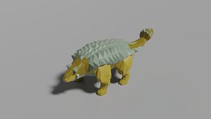 Low-poly Ankylosaurus 3D model