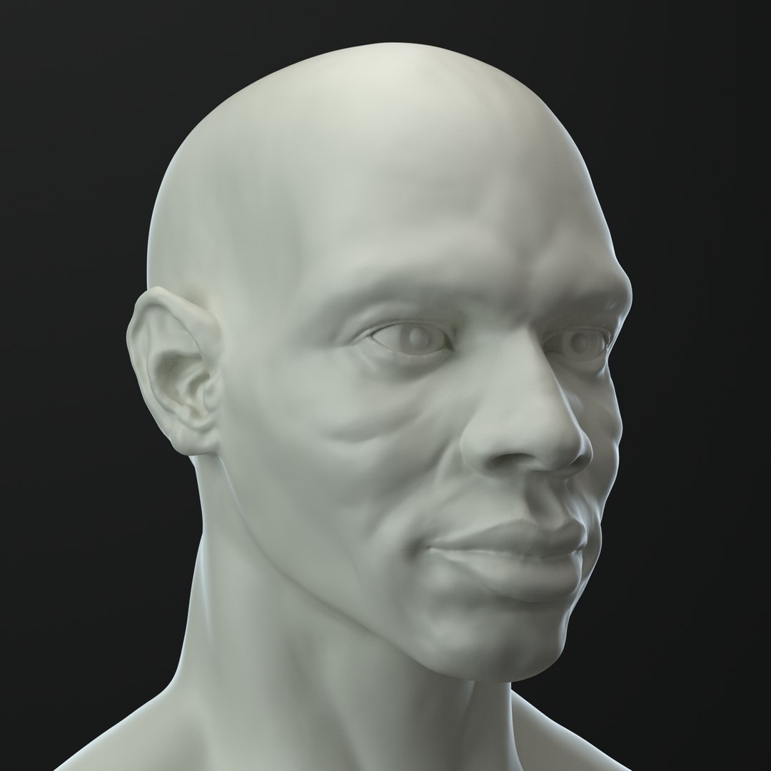 3D African Male Head - TurboSquid 1390543