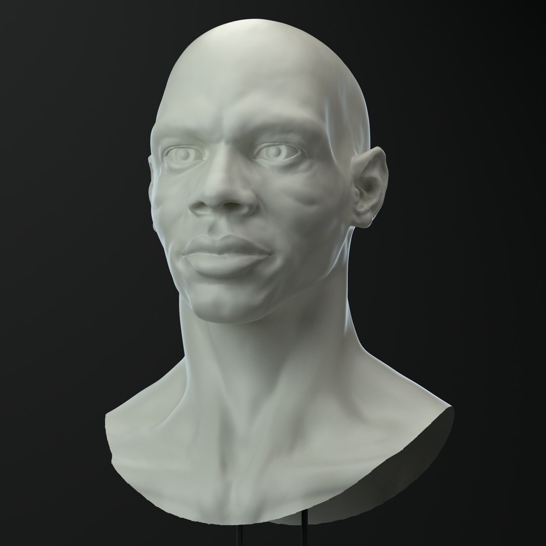 3D African Male Head - TurboSquid 1390543