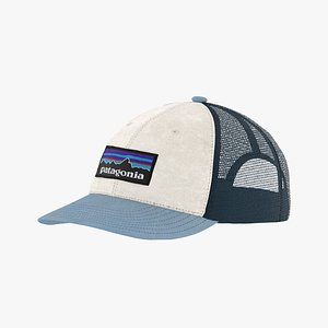 Patagonia P-6 Logo Trucker Hat White Light Plume Grey