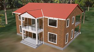 Furnished rural house 3D model