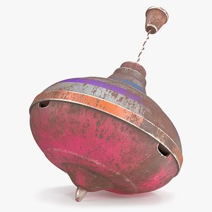 Vintage Rusted Hanging Spinning Top Toy Old