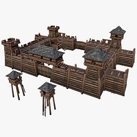 Medieval Wooden Fort Castle Constructor