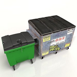 3d industrial bin model