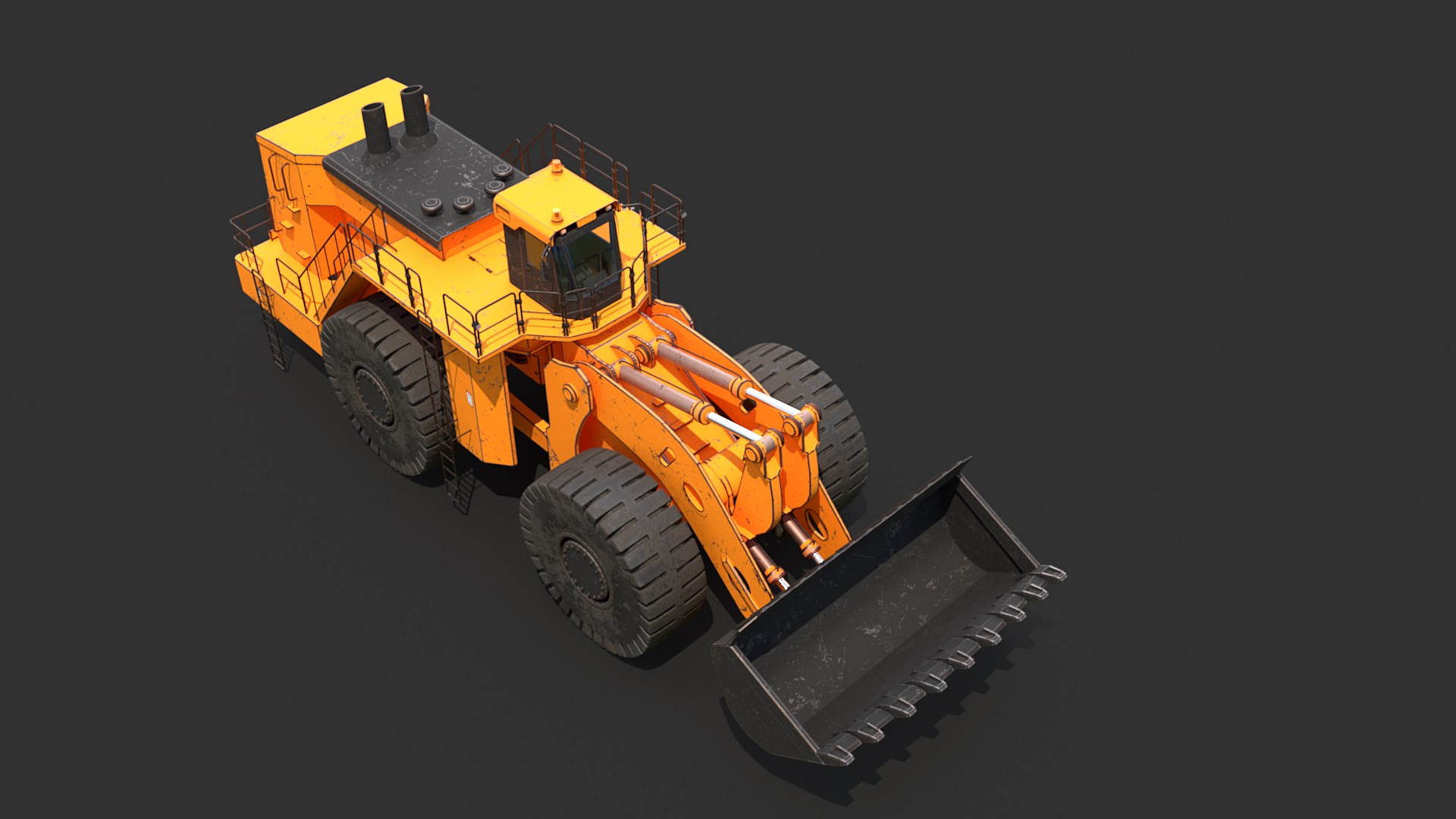 3d Large Wheel Loader Model