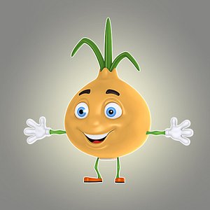 3d cartoon onion model