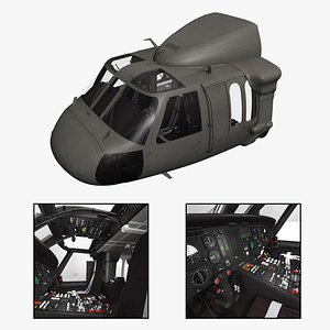 3d purchase uh-60 blackhawk helicopter cockpit