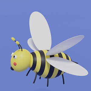 3D Cute Cartoon Bee model