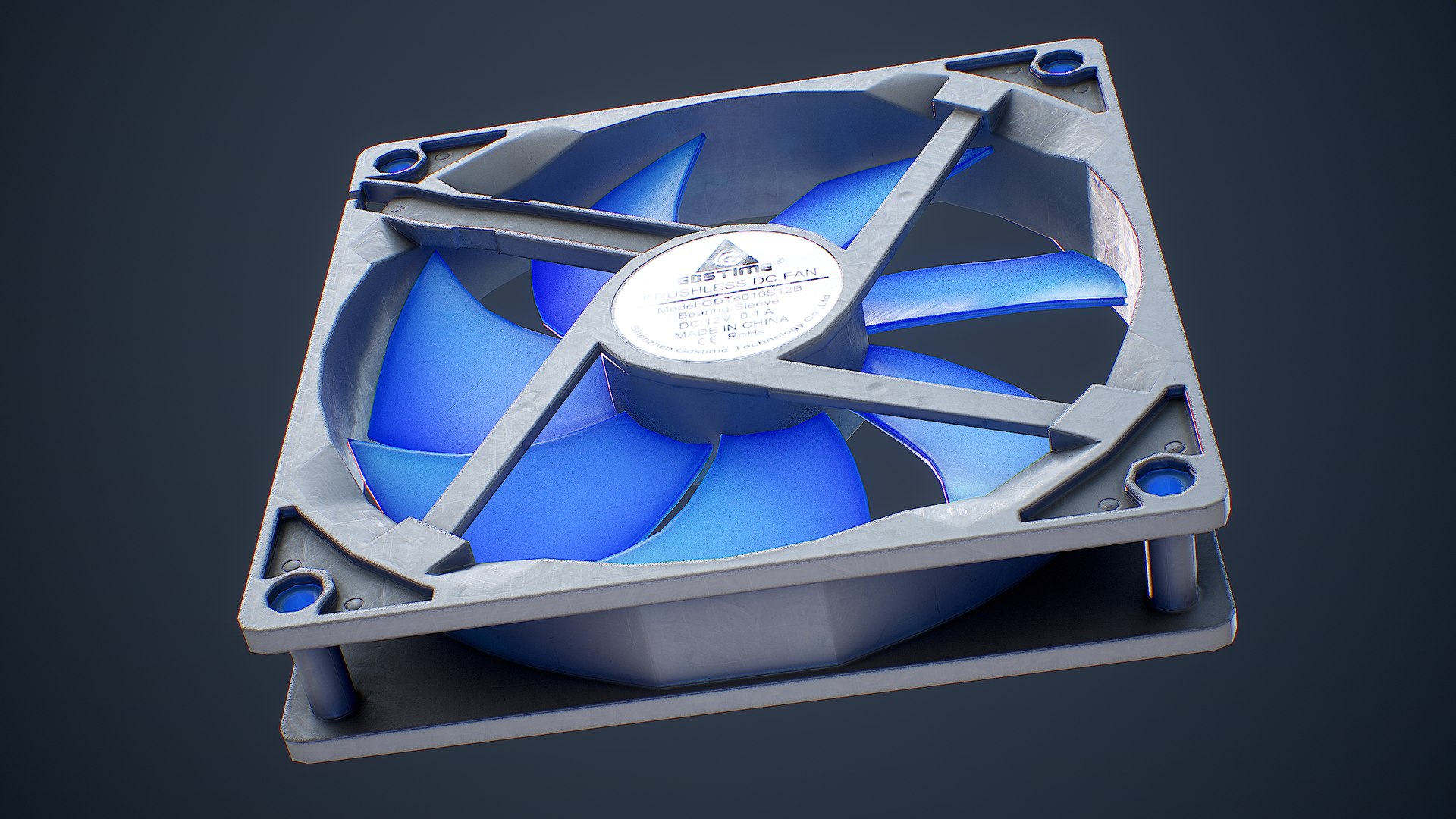 3D Desktop Computer Fan Lowpoly PBR TurboSquid 2022239