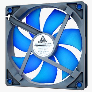 PC Computer Fan Component Lowpoly PBR