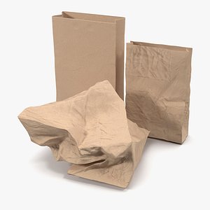 fast food paper bags 3d max