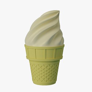 3D Vanilla Ice Cream model