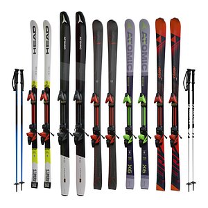 Skis and poles