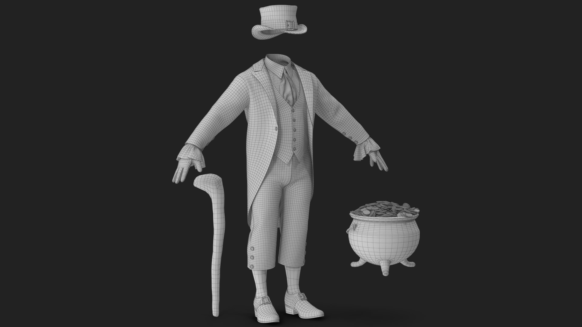 3D model Leprechaun Costume 6 https://p.turbosquid.com/ts-thumb/zj/iNYoXg/15/wireframe_02/jpg/1663926265/1920x1080/fit_q87/11b44cb9b90734d70a94e279276bdccacec00bfe/wireframe_02.jpg