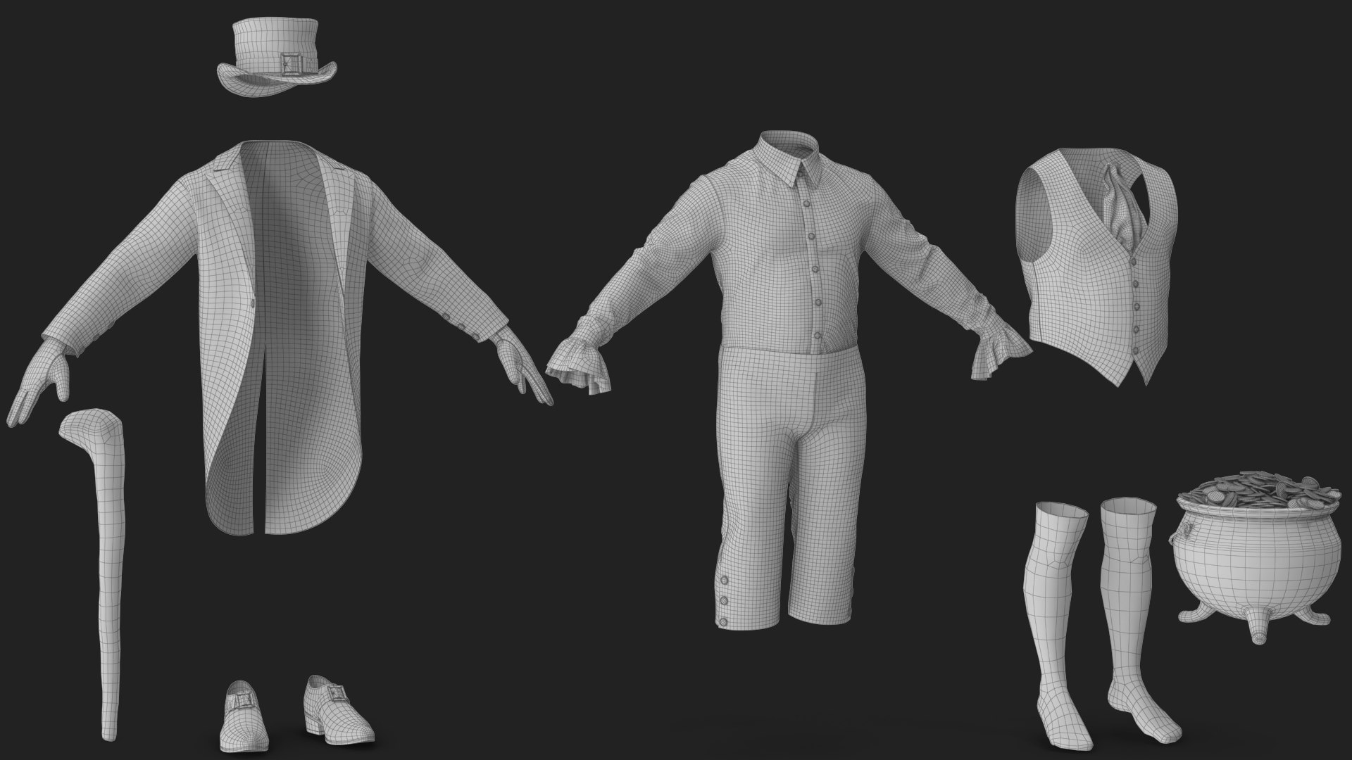 3D model Leprechaun Costume 6 https://p.turbosquid.com/ts-thumb/zj/iNYoXg/p8/wireframe_06/jpg/1663926268/1920x1080/fit_q87/e84c1653337a740f52c7e3596252068af631539e/wireframe_06.jpg