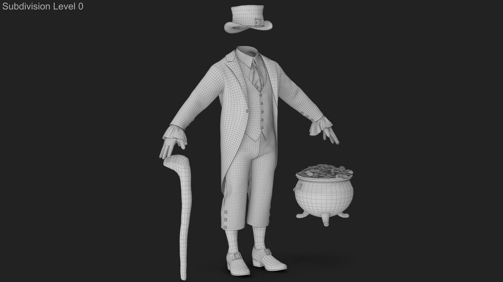 3D model Leprechaun Costume 6 https://p.turbosquid.com/ts-thumb/zj/iNYoXg/xu/wireframe_00/jpg/1663926265/1920x1080/fit_q87/8d667d65a8a0cd721f8661d9f8038d44fca77c27/wireframe_00.jpg