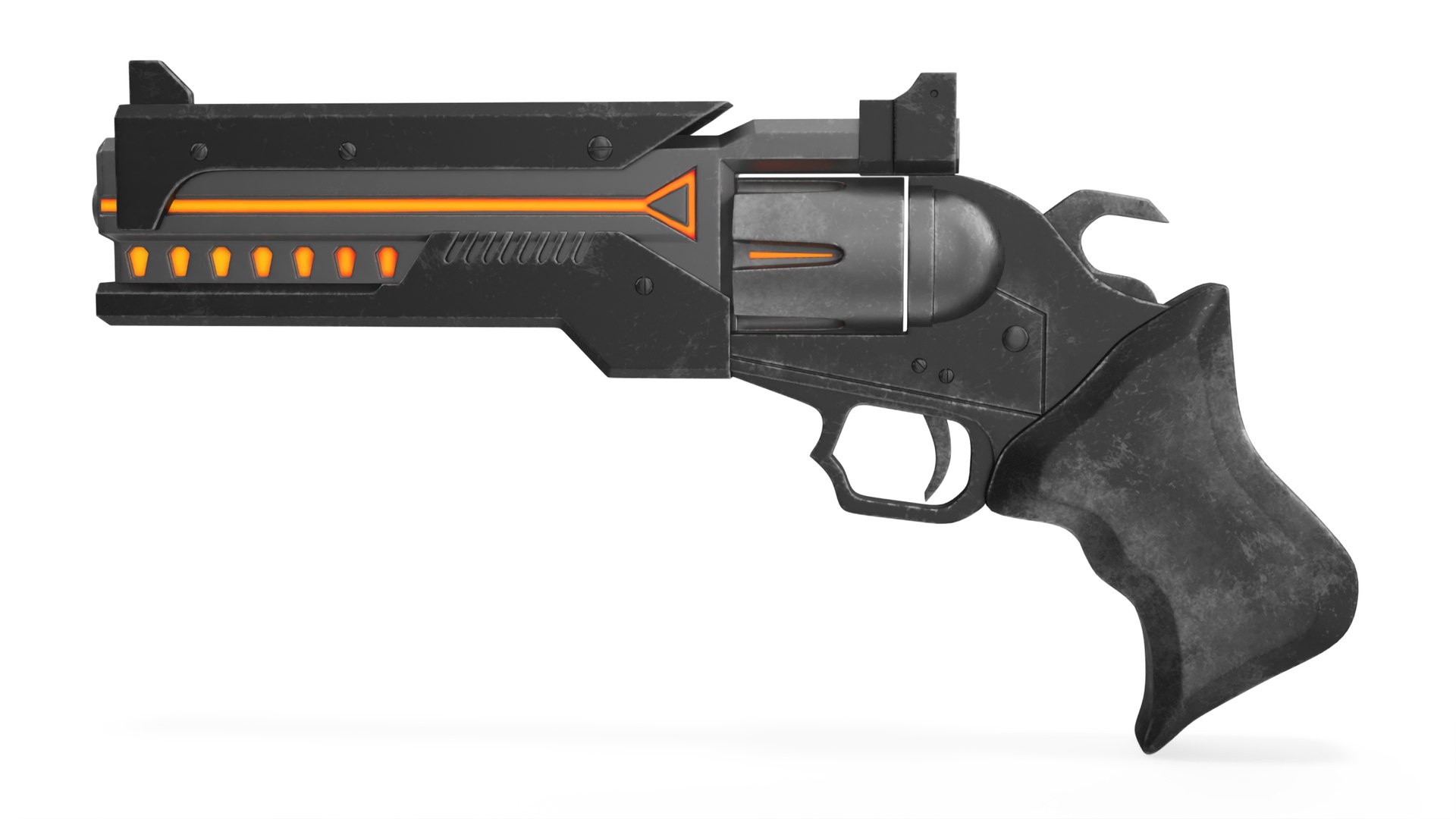 Futuristic Sci Fi Revolver Pistol 3D - TurboSquid 2161021