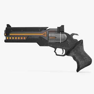 Futuristic Sci Fi Revolver Pistol