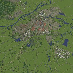 3D Zwolle Netherlands - city and urban model