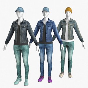 Female Denim Collection Cloth