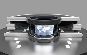 3D Virtual Tv Studio News Desk