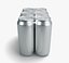 3D Beverage Can 6 Pack model