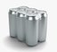 3D Beverage Can 6 Pack model