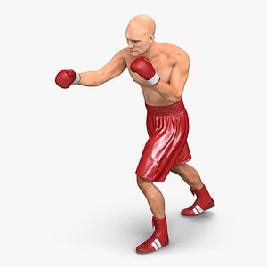 Boxer Man 2 Pose 3 3D Model