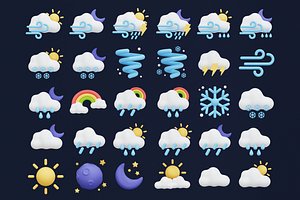 Weather 3D Icon Pack