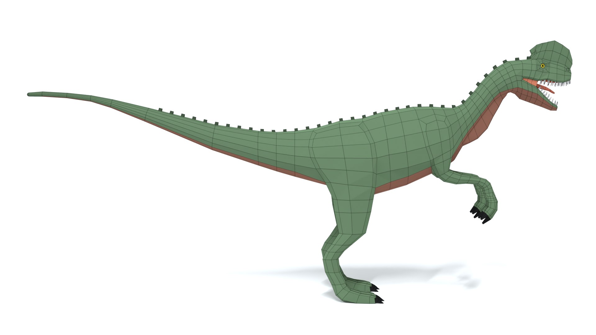 3D Model Low Poly Cartoon Dilophosaurus Dinosaur - TurboSquid 1816577