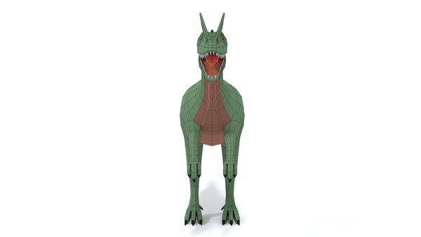 modelo 3d Dinosaurio Dilophosaurus de dibujos animados de Low Poly ...