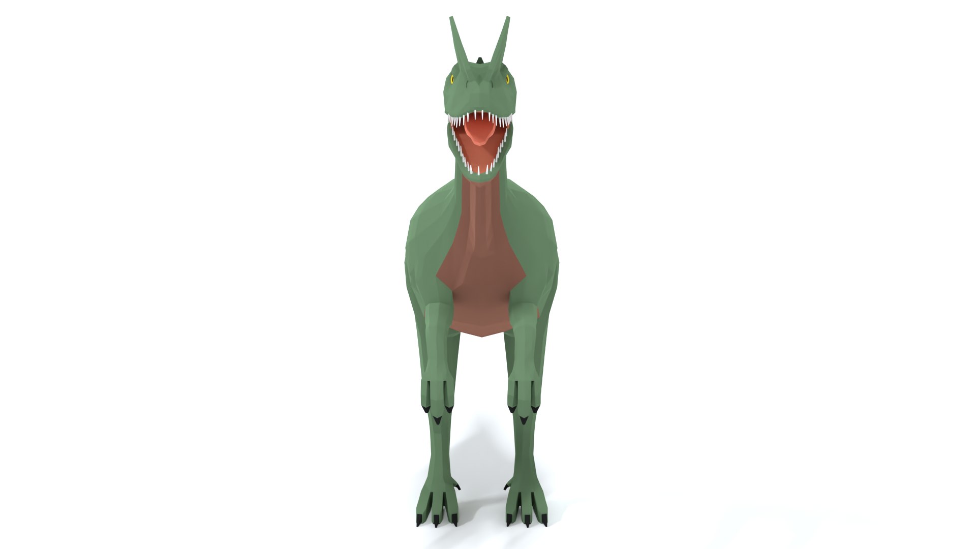3D Model Low Poly Cartoon Dilophosaurus Dinosaur - TurboSquid 1816577