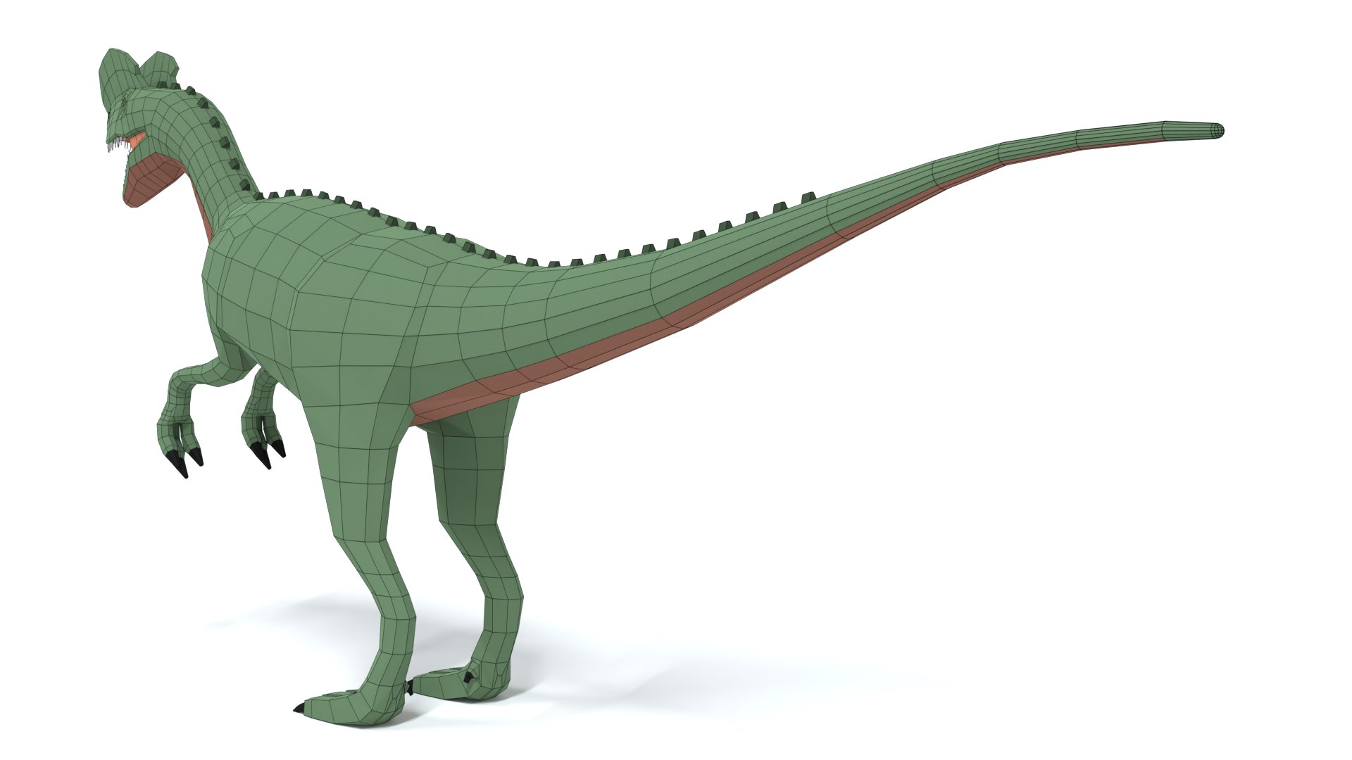 3D Model Low Poly Cartoon Dilophosaurus Dinosaur - TurboSquid 1816577