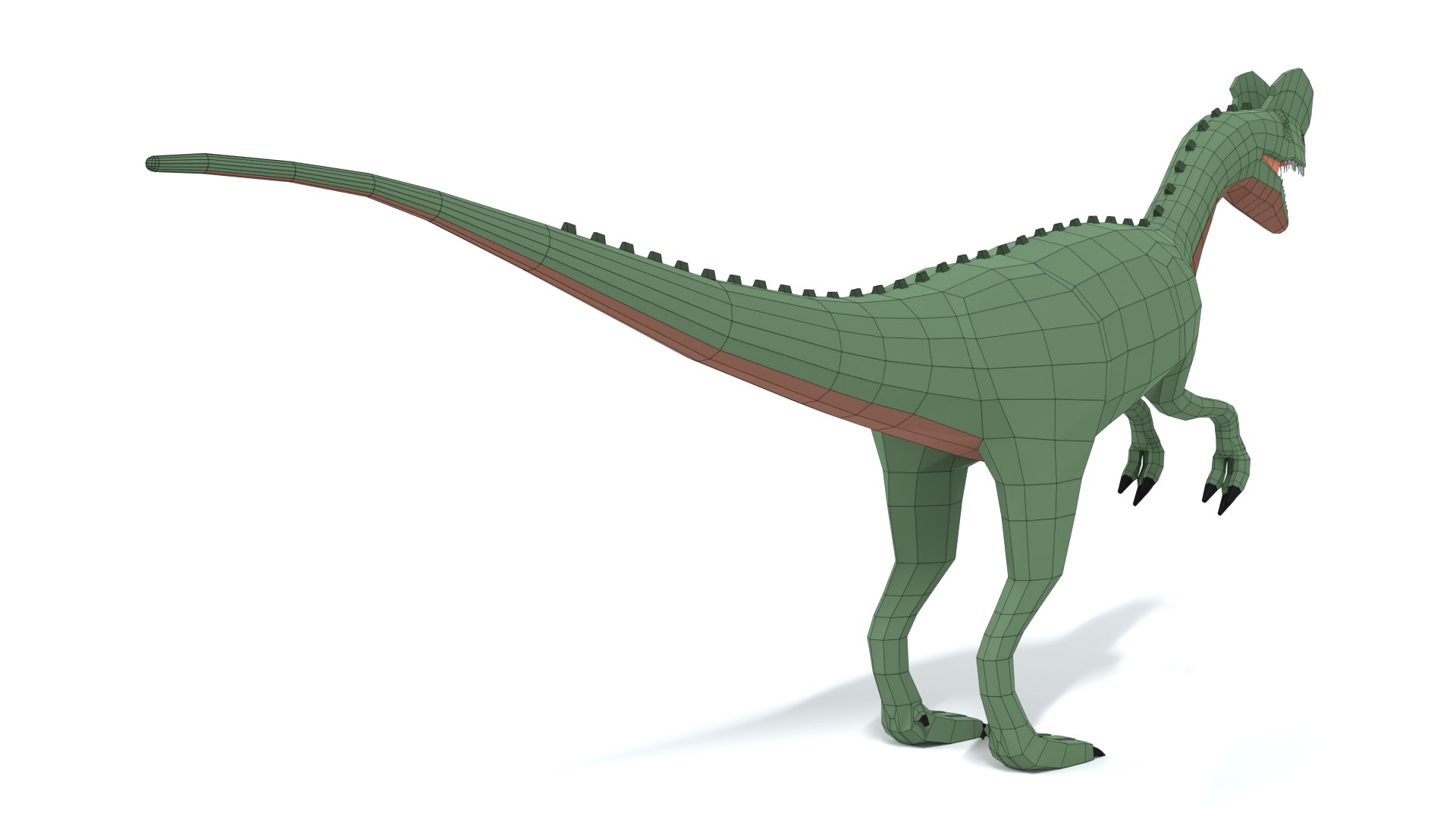 3D Model Low Poly Cartoon Dilophosaurus Dinosaur - TurboSquid 1816577