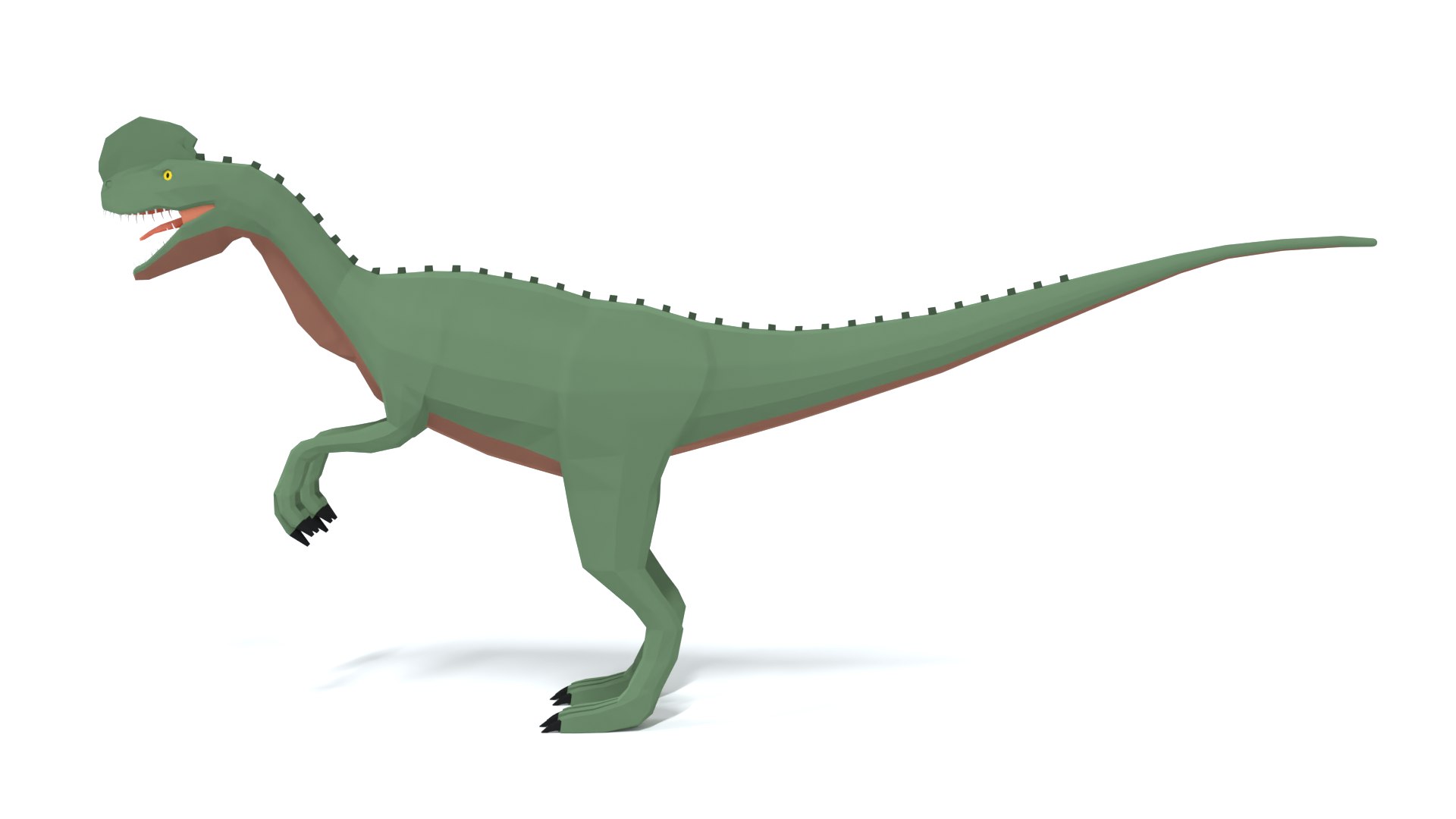 3D Model Low Poly Cartoon Dilophosaurus Dinosaur - TurboSquid 1816577