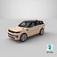 Mid-Size Luxury SUV Golden 3D model