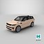 Mid-Size Luxury SUV Golden 3D model