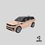 Mid-Size Luxury SUV Golden 3D model