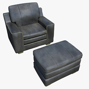 armchair foot rest 3D model
