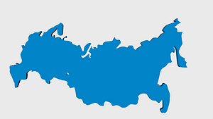 3D Map of the Russian Federation model