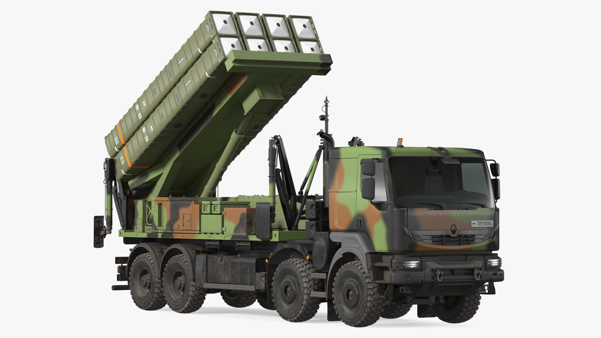 SAMP-T Medium Range Air Defense Missile System Rigged 3D model preview