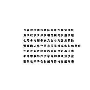 Chinese MS PGothic font set7 CG CAD data