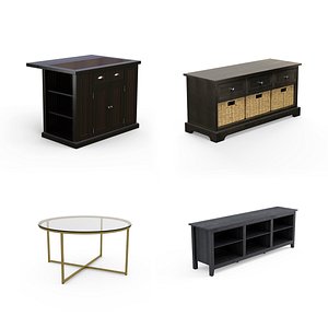3D cabinet shelf model