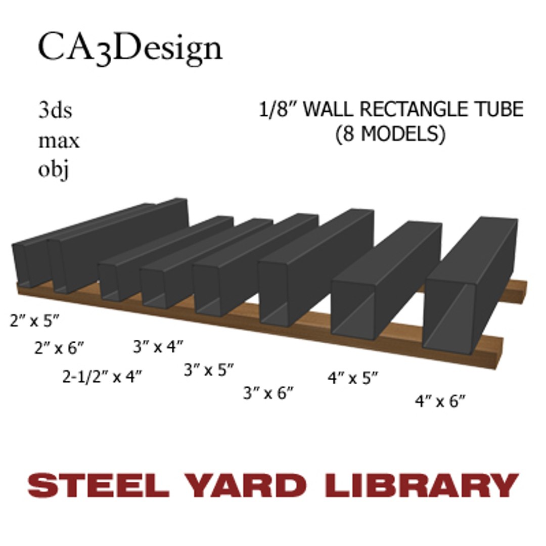 Rectangle Tube 3d Obj