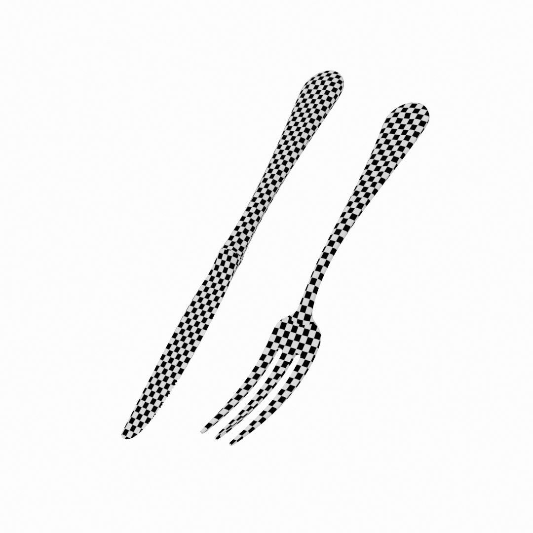 Classic cutlery dessert knife fork 3D model TurboSquid 1362275