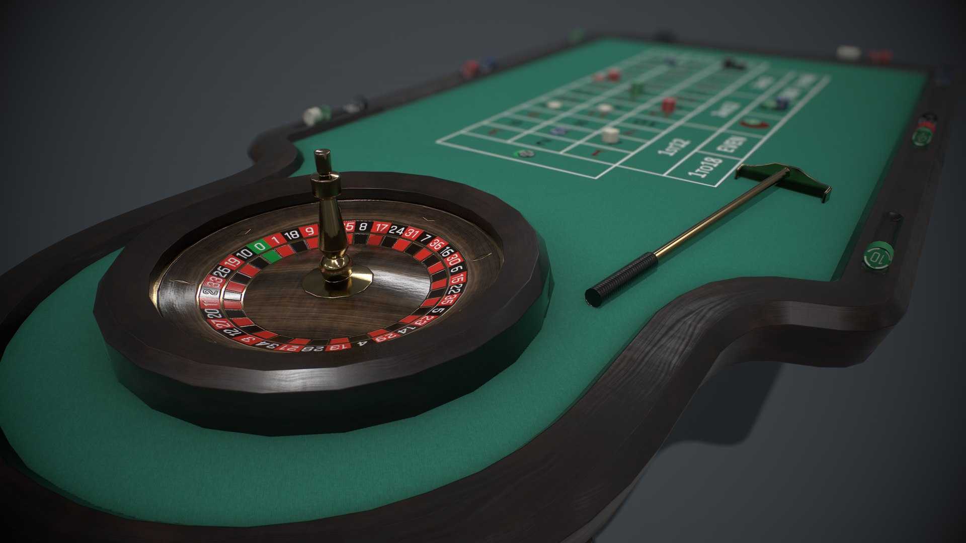 Roulette Table Pbr 3D Model - TurboSquid 1453584